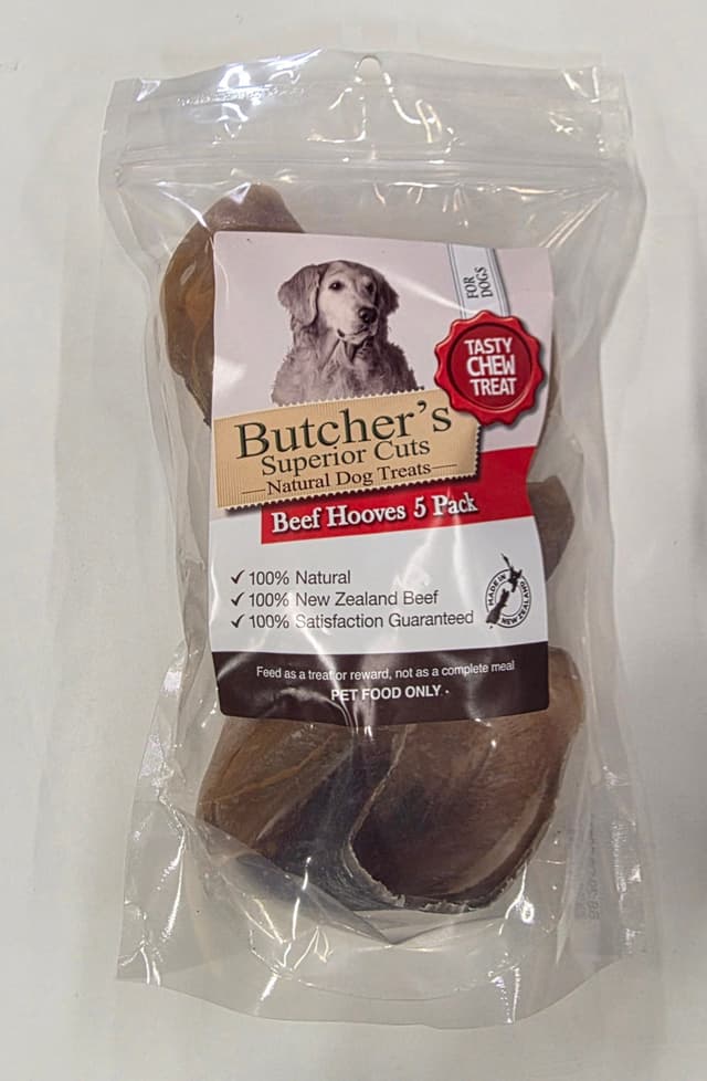 Butcher's Superior Cuts Beef Hooves Dog Treat 5 Pack