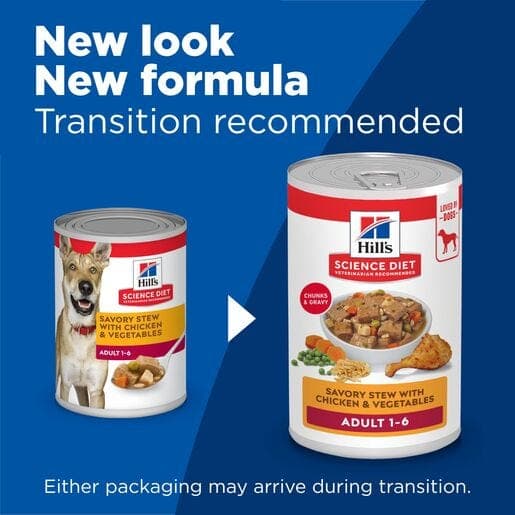 Hills Science Diet Adult Savory Stew Chicken & Vegetables Dog Food 363g
