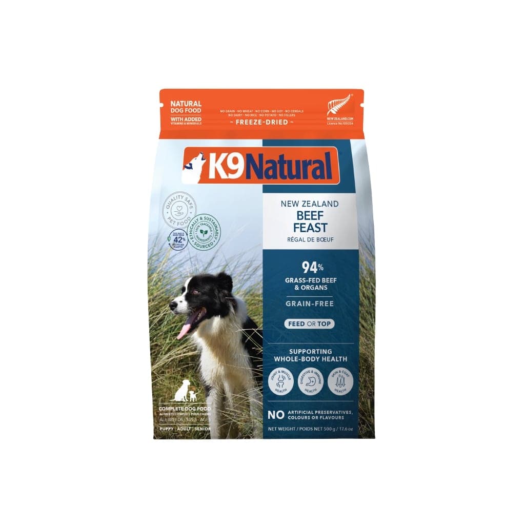 K9 Natural Freeze Dried Raw Beef Dog Food 500g