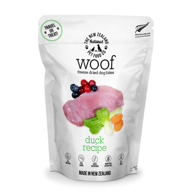 Woof Dog Treats Freeze Dried Duck 50g