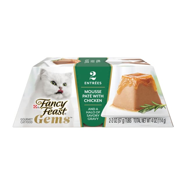 Fancy Feast Gems Mousse Pate With Chicken Wet Cat Food 2 x 57g