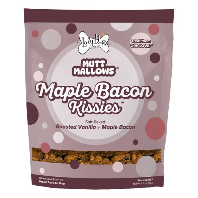 Lazy Dog Baked Treat Muttl Mallows Maple Bacon Kisses 141g