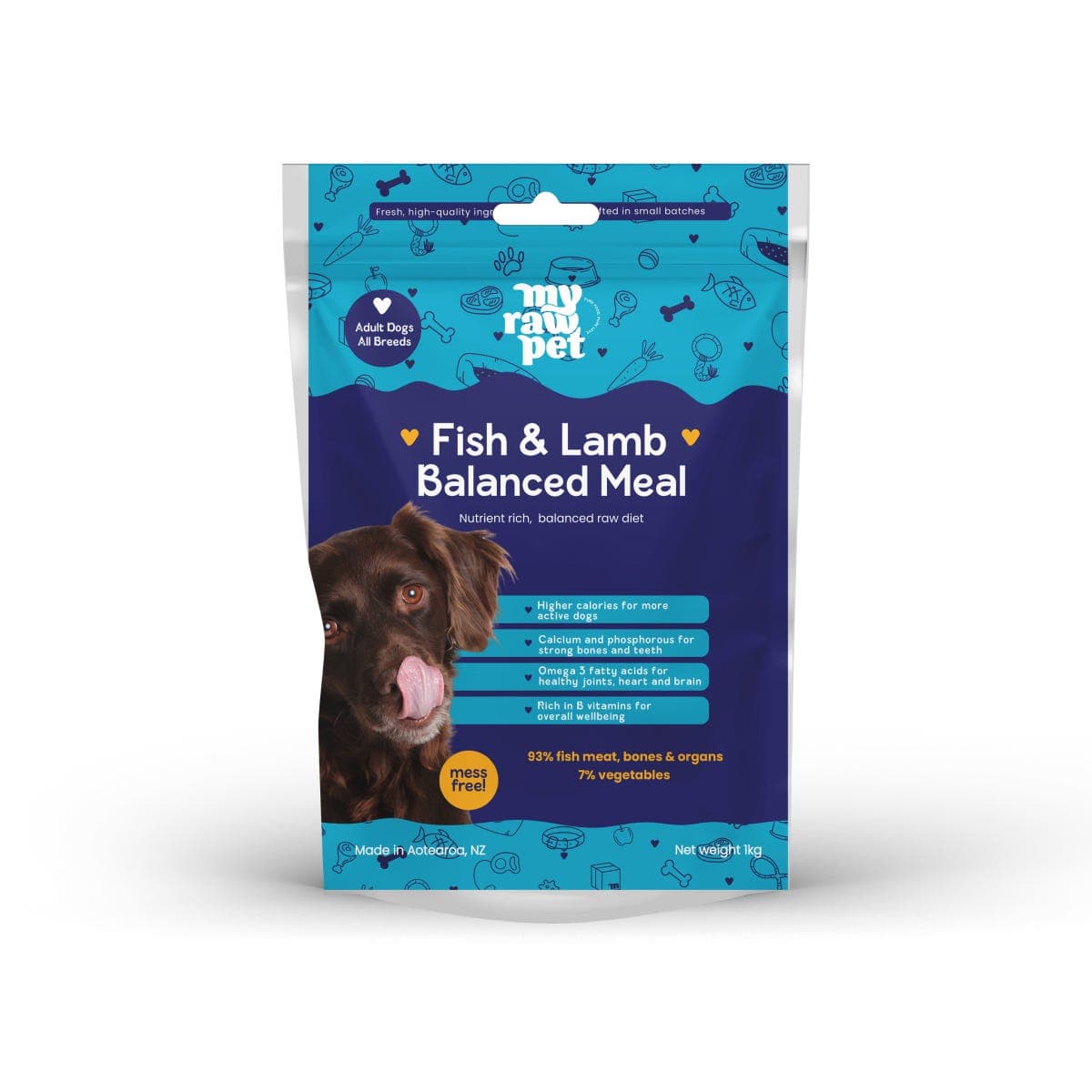 My Raw Pet Fish Meal Medallions Frozen Dog Food 1kg