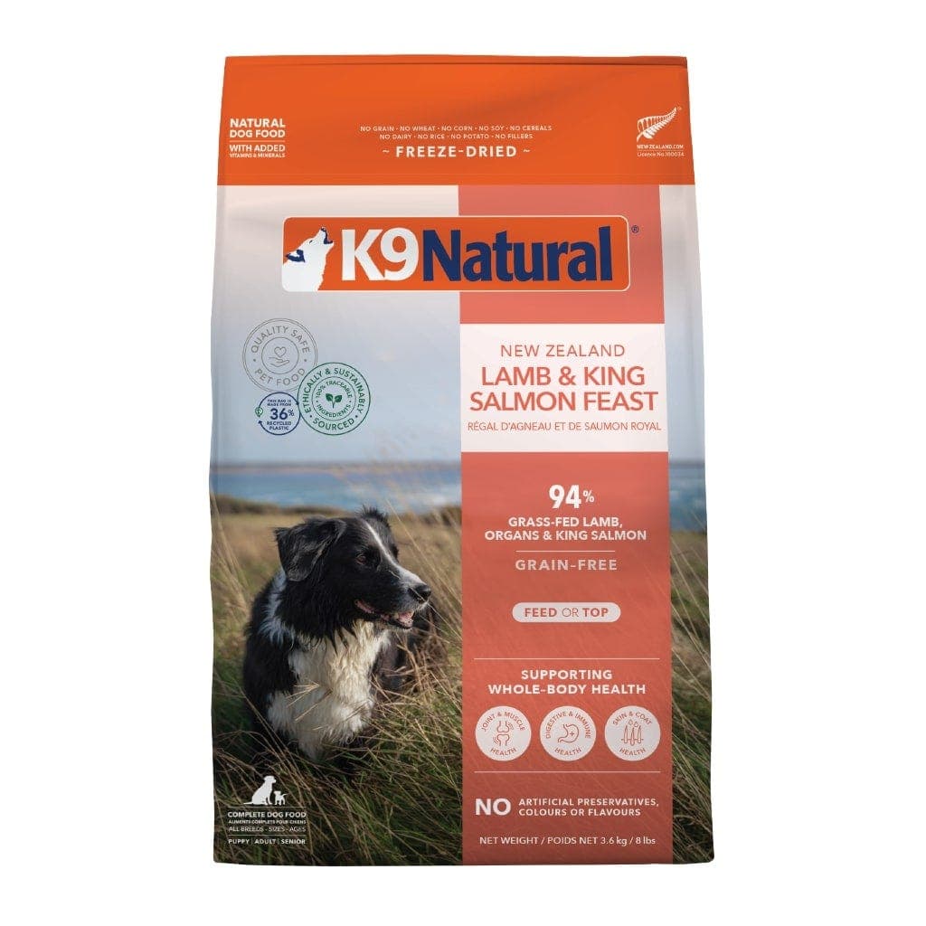 K9 Natural Freeze-Dried Lamb & King Salmon Dog Food 3.6kg