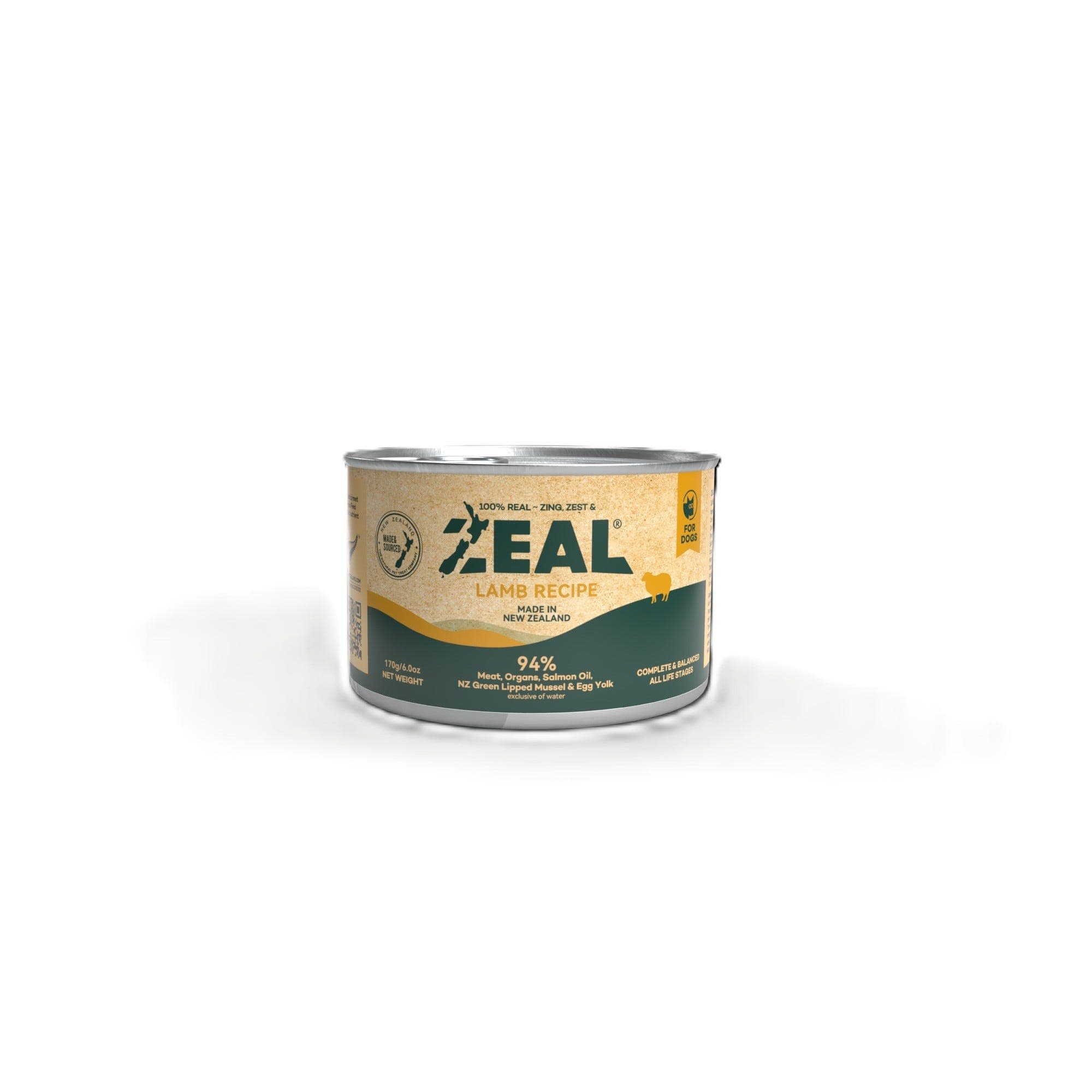 Zeal Lamb Recipe Wet Dog Food 170g