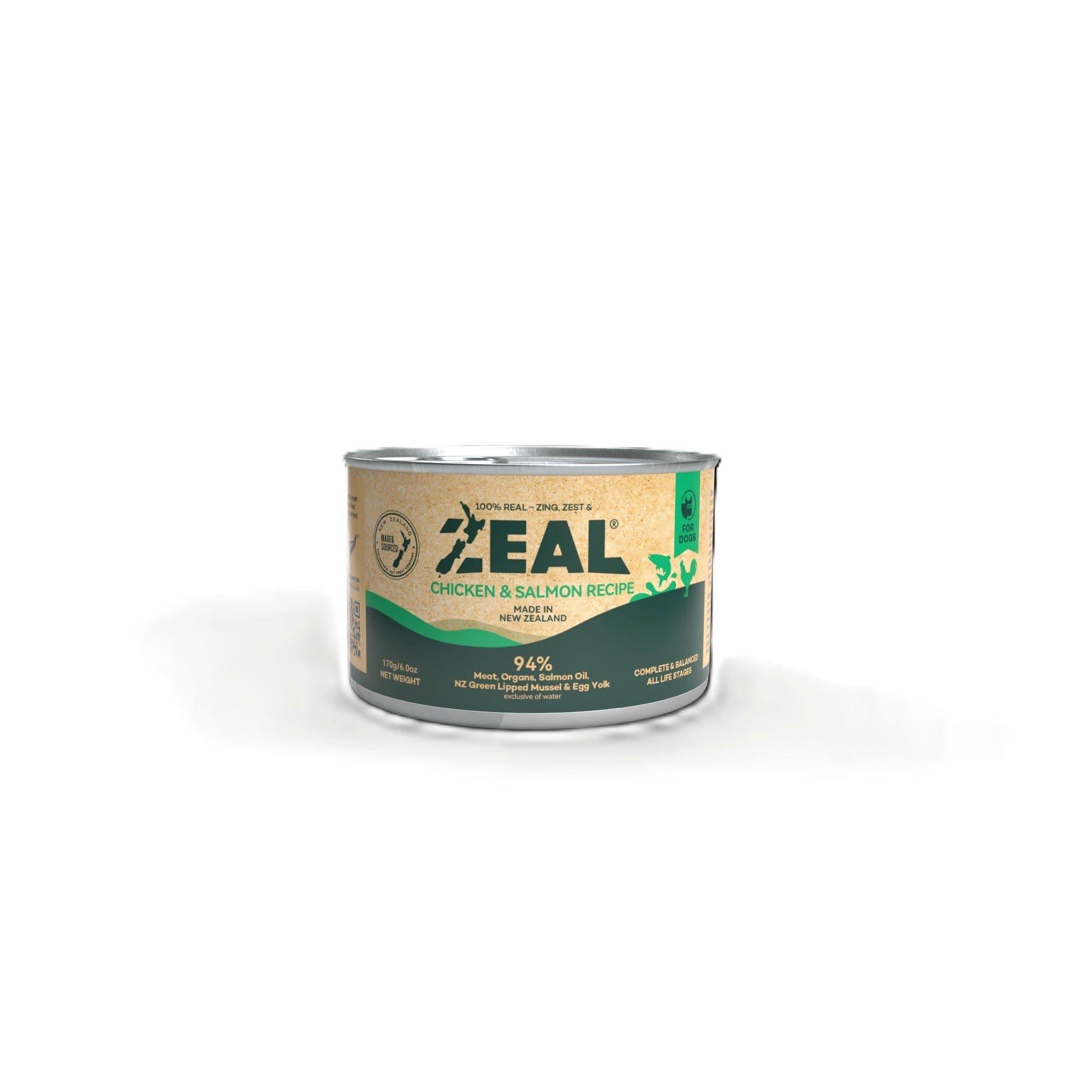 Zeal Chicken & Salmon Recipe Wet Dog Food 170g
