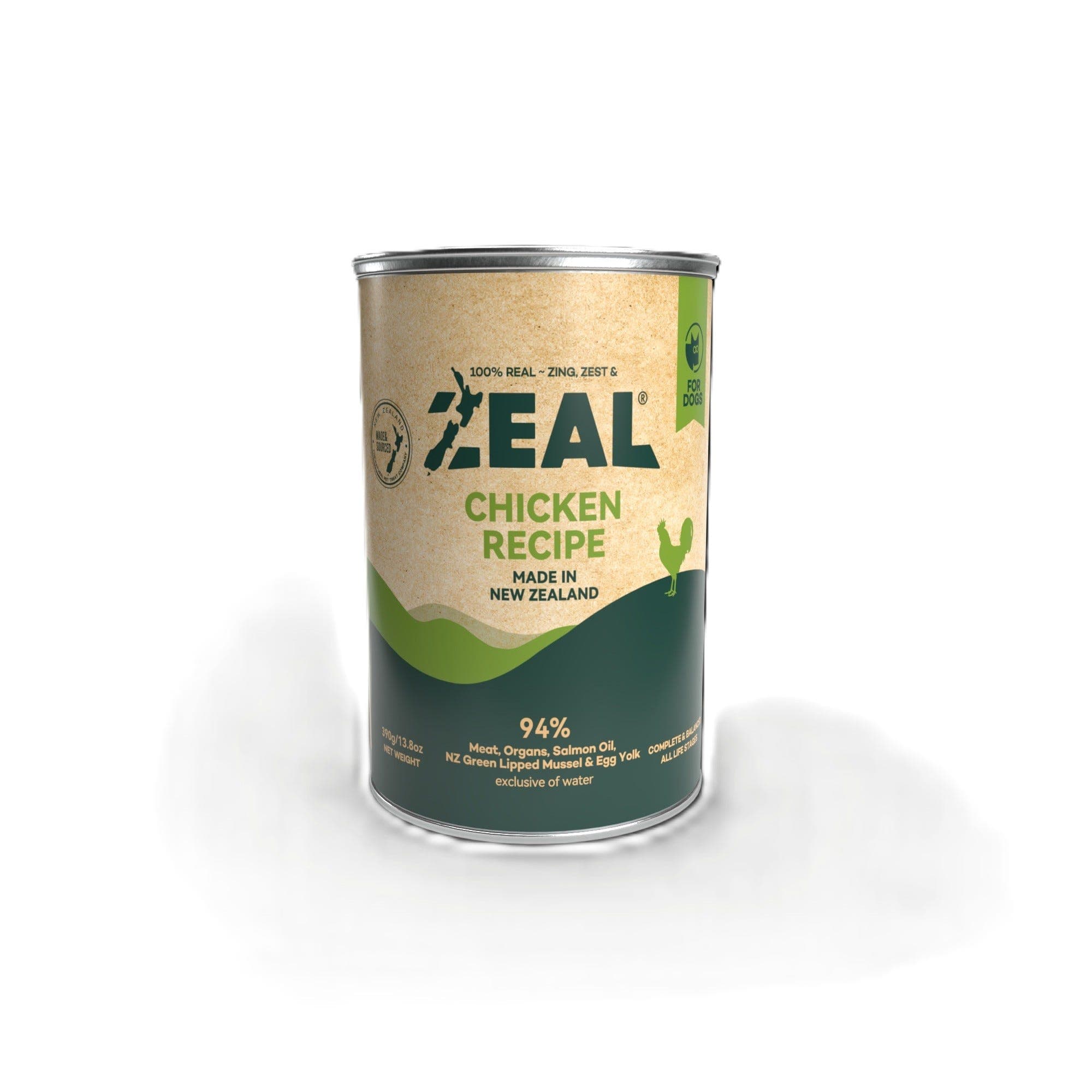 Zeal Chicken Recipe Wet Dog Food 390g