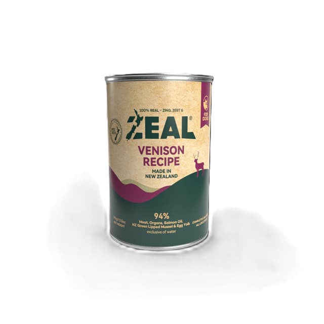 Zeal Venison Recipe Wet Dog Food 390g