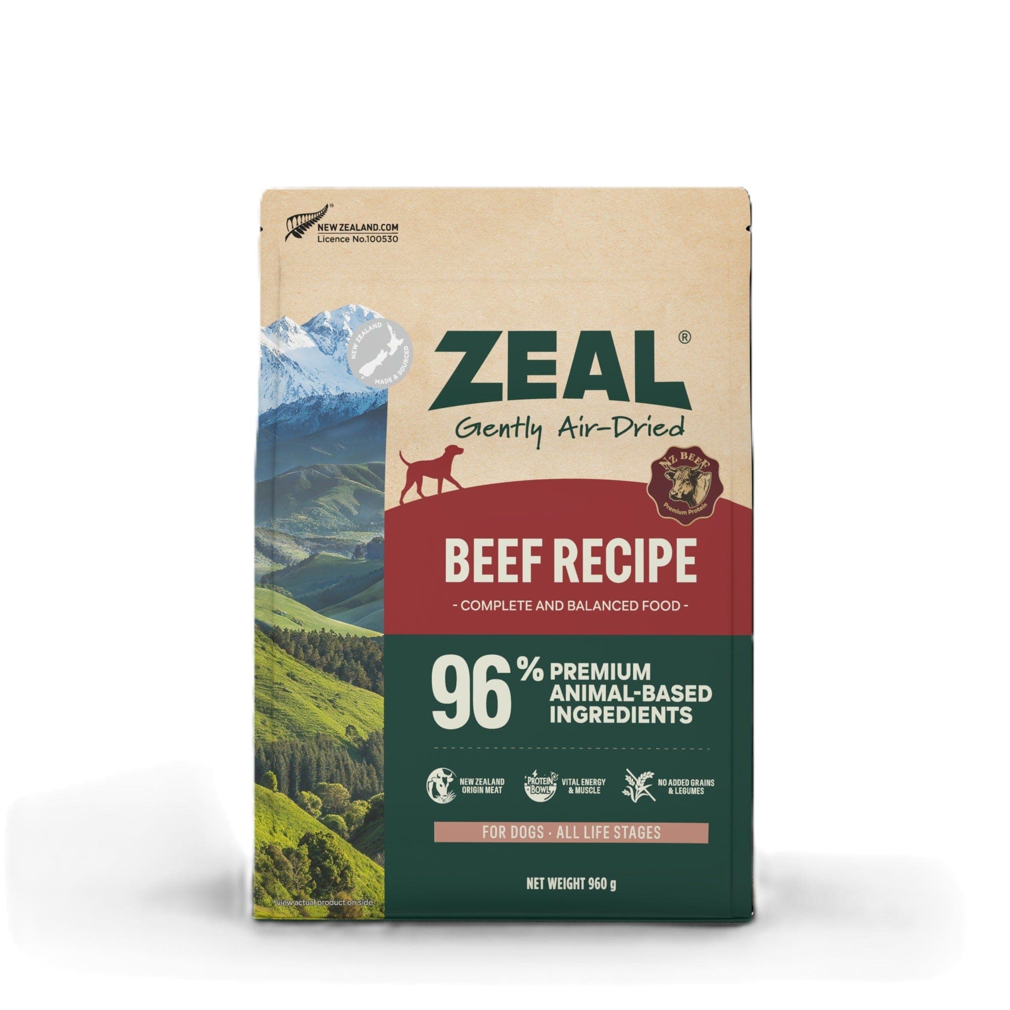 Zeal Air Dried Beef Dog Food 960g