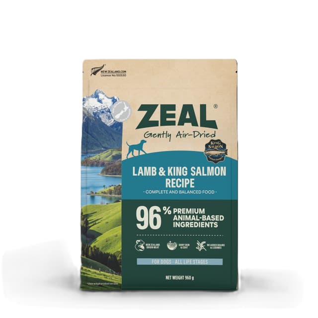 Zeal Air Dried Lamb & King Salmon Dog Food 960g