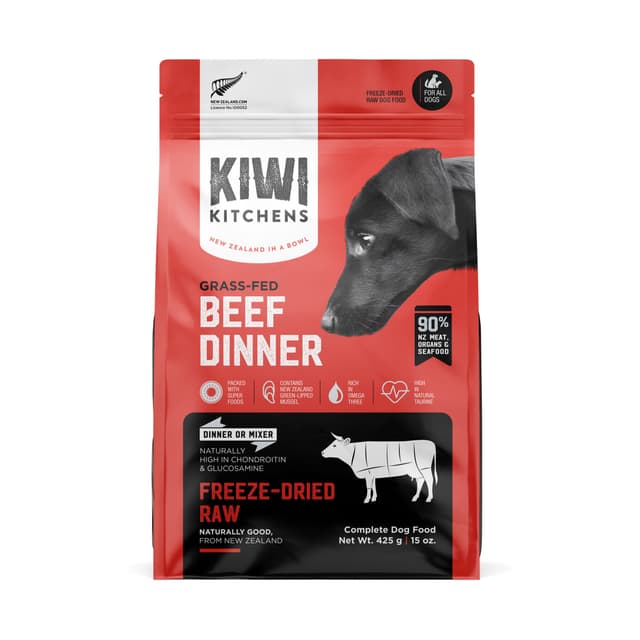 Kiwi Kitchens Freeze Dried Beef Dog Food 425g