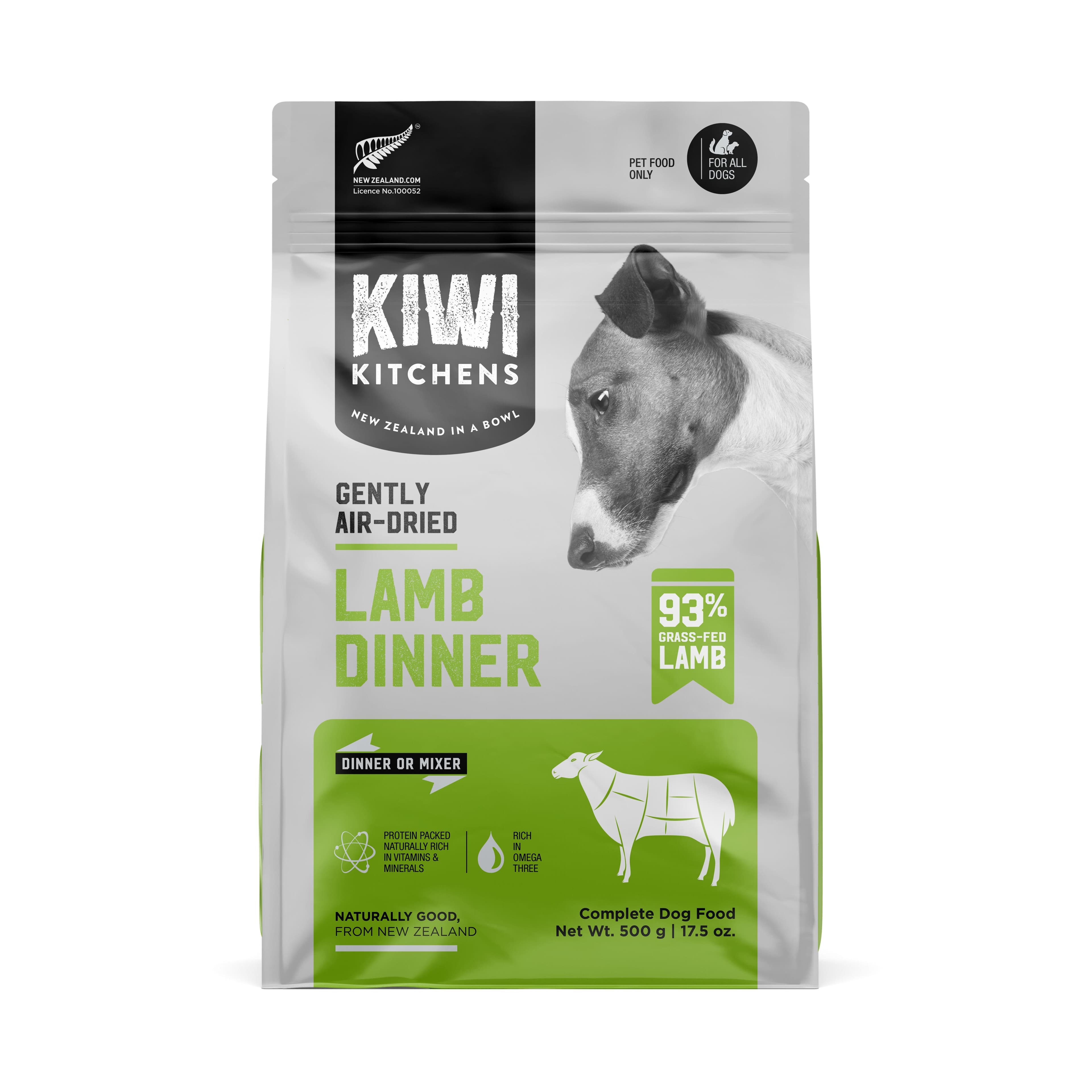 Kiwi Kitchens Air Dried Lamb Dog Food 500g