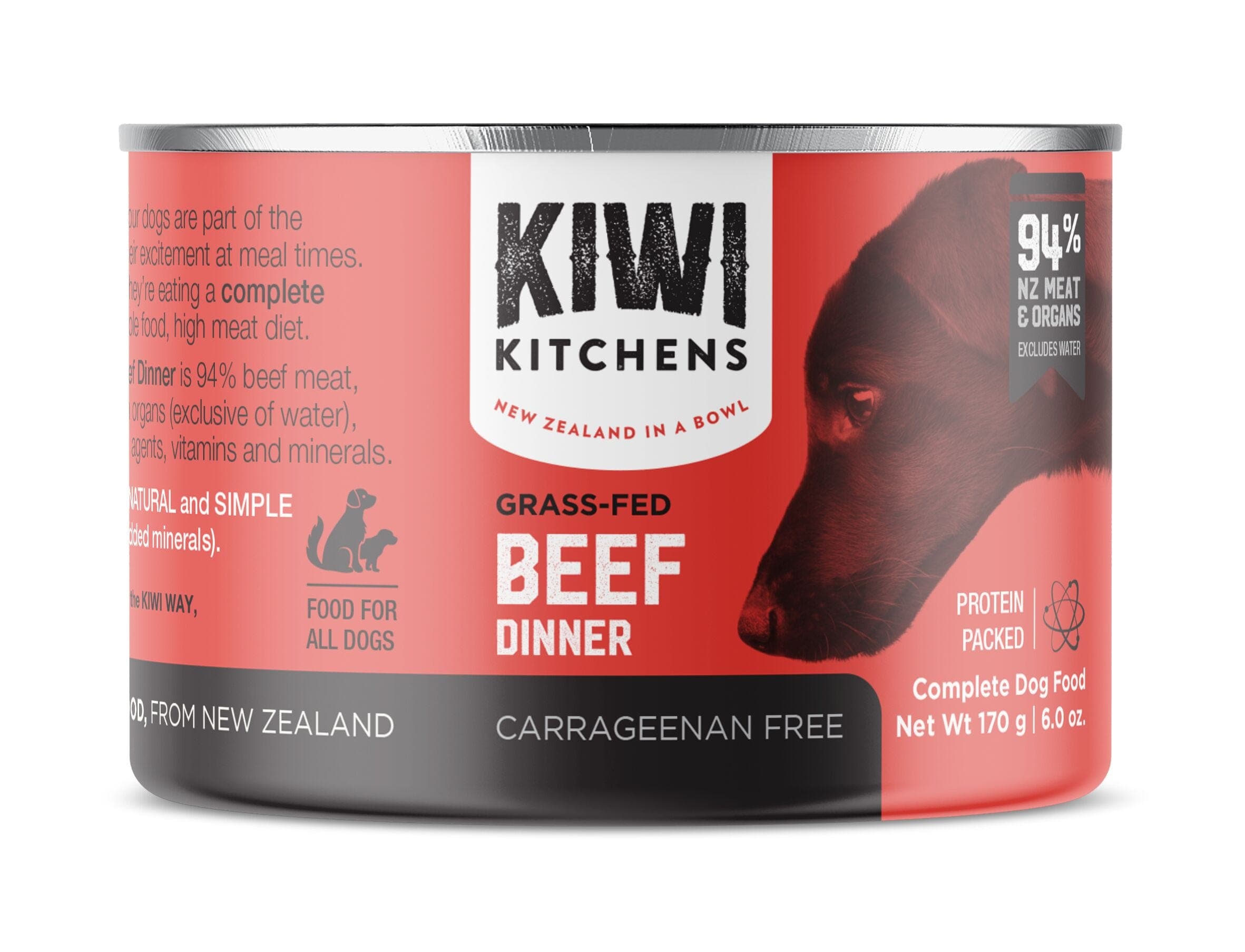 Kiwi Kitchens Beef Wet Dog Food 170g