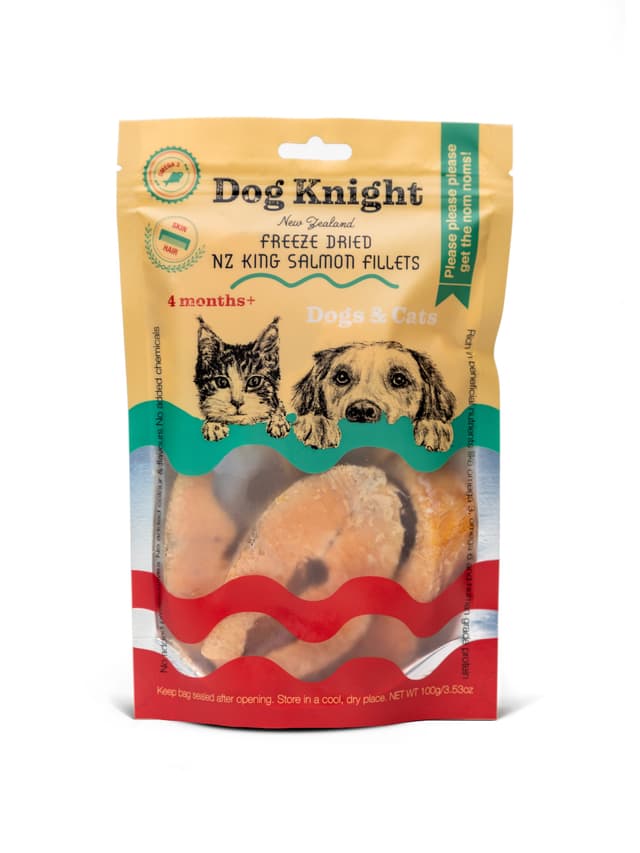 Dog Knight Treat Freeze Dried King Salmon Steak 100g