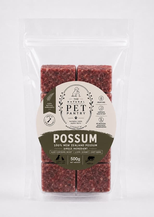The Natural Pet Pantry Possum Frozen Cat & Dog Food 500g