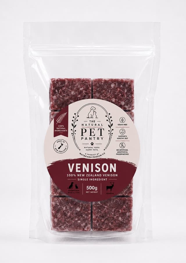 The Natural Pet Pantry Wild Venison Frozen Cat & Dog Food 500g