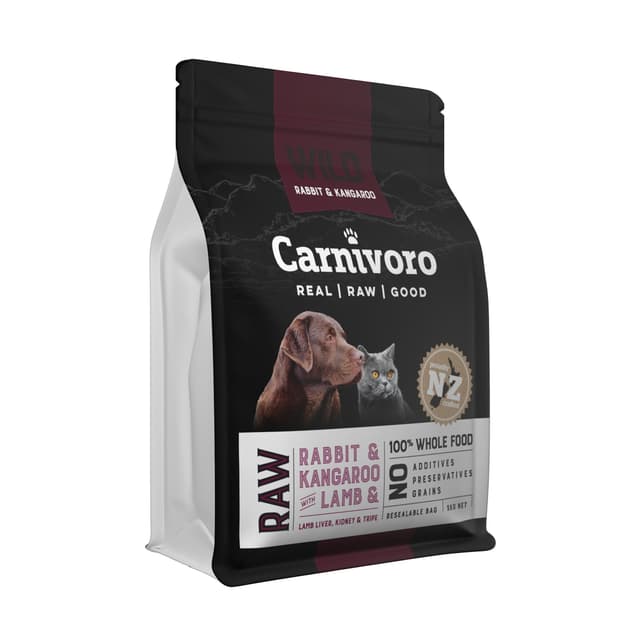 Carnivoro Wild Rabbit Kangaroo & Lamb Frozen Cat & Dog Food 3kg