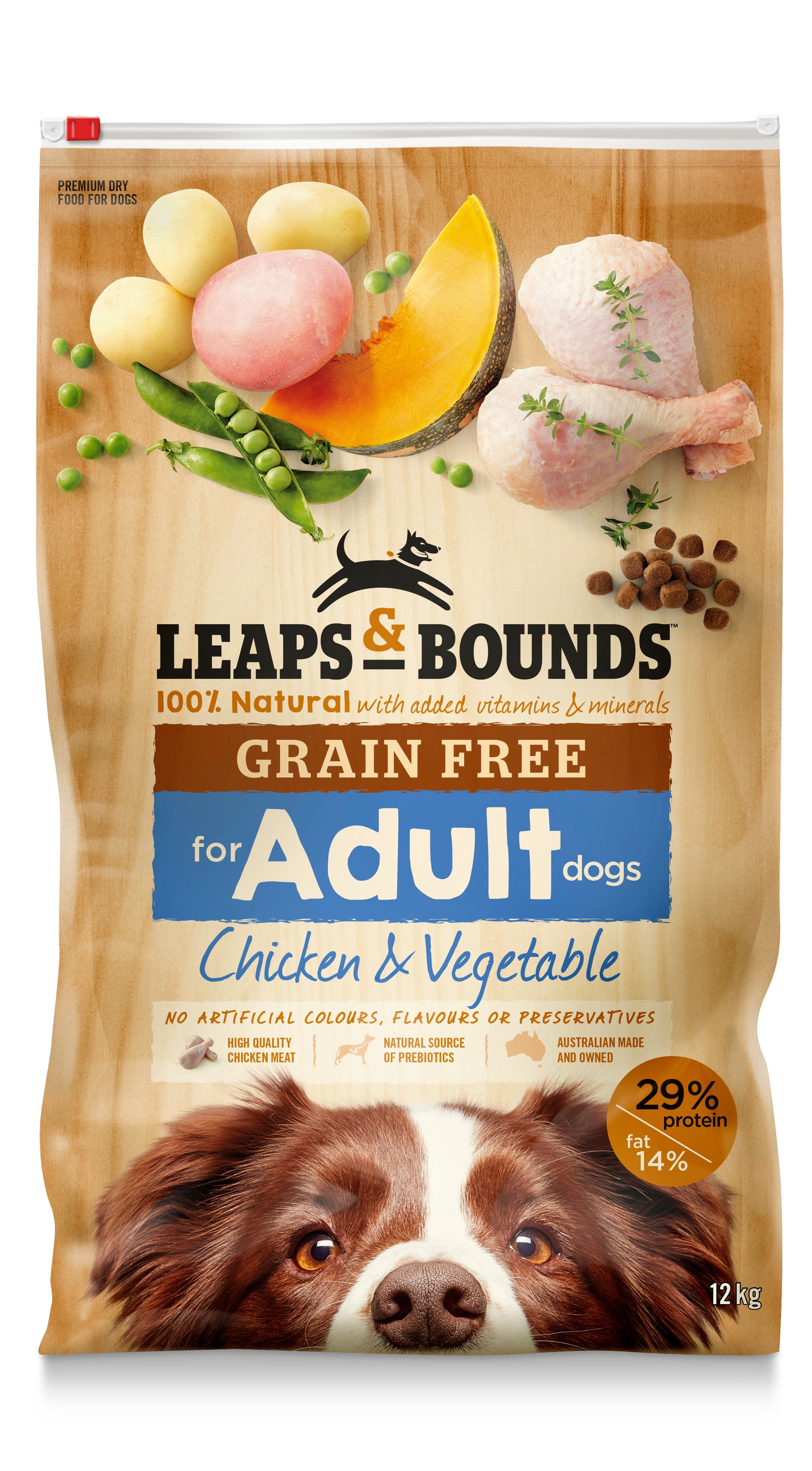Leaps & Bounds Grain Free Chicken and Vege Dog Food 12kg