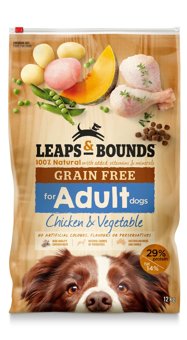 Leaps & Bounds Grain Free Chicken and Vege Dog Food 12kg