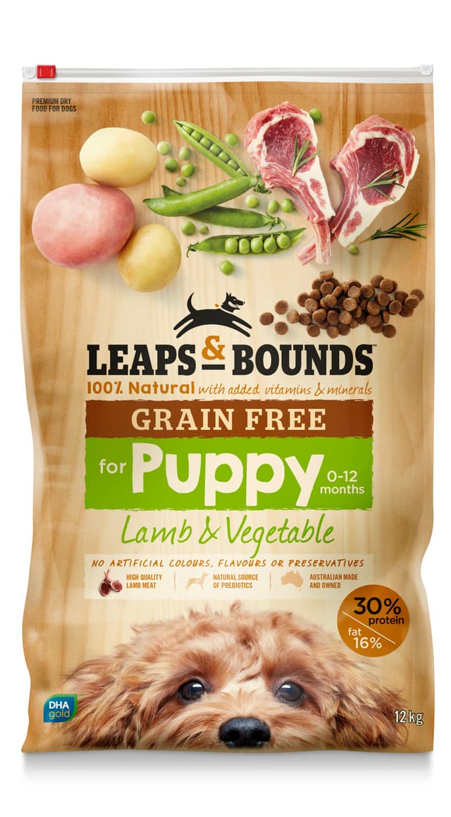 Leaps & Bounds Grain Free Lamb and Vege Puppy Food 12kg