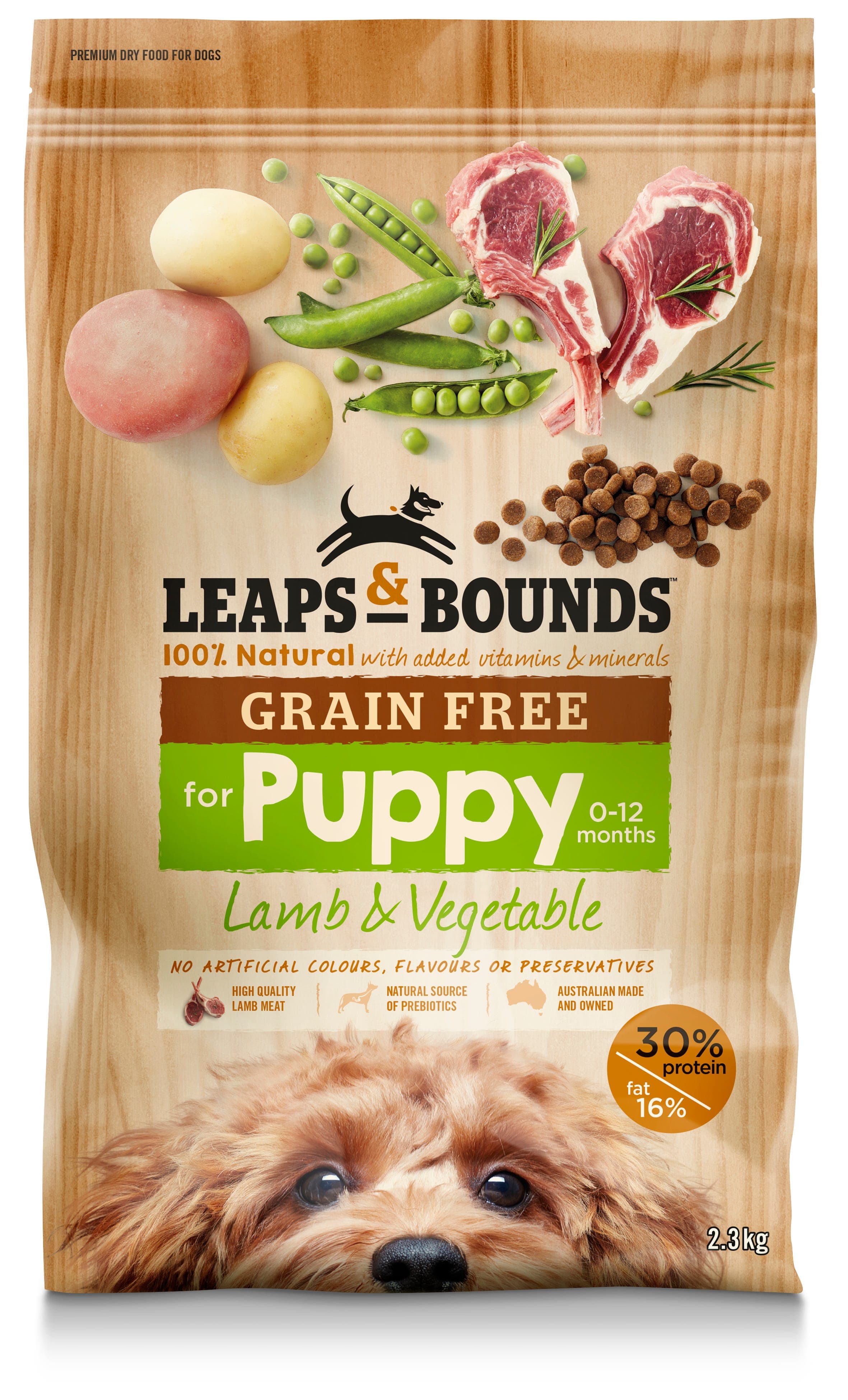 Leaps & Bounds Grain Free Lamb and Vege Puppy Food 2.3kg