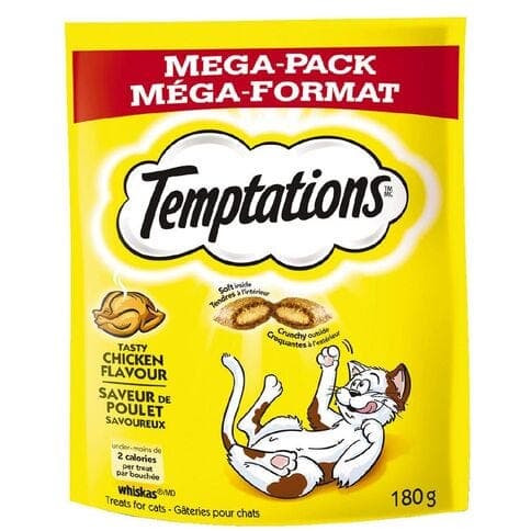 Whiskas Temptations Tasty Chicken Mega Pack Cat Treats 180g