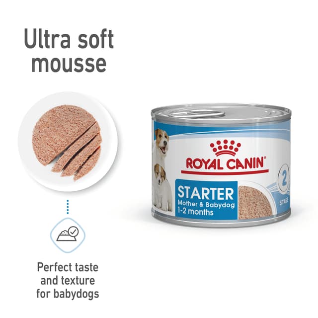 Royal Canin Mother & Babydog Starter Mousse Wet Dog Food 195g