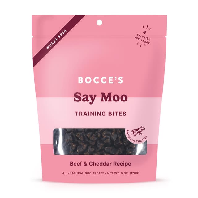 Bocces Dog Treat Say Moo Training Bites 170g