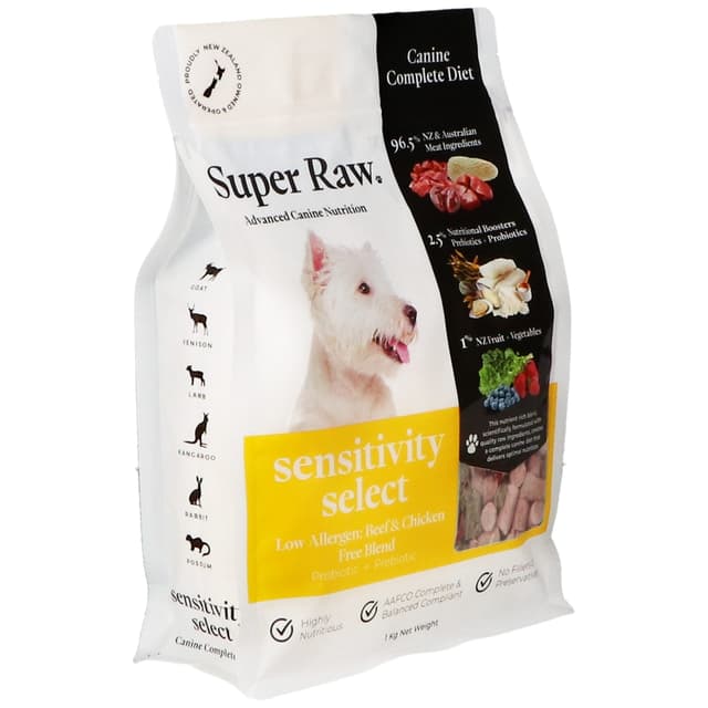 Super Raw Dog Sensitivity Select Frozen Food 1kg