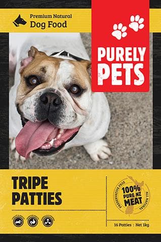 Purely Pets Tripe Patties Frozen Dog Food 1kg