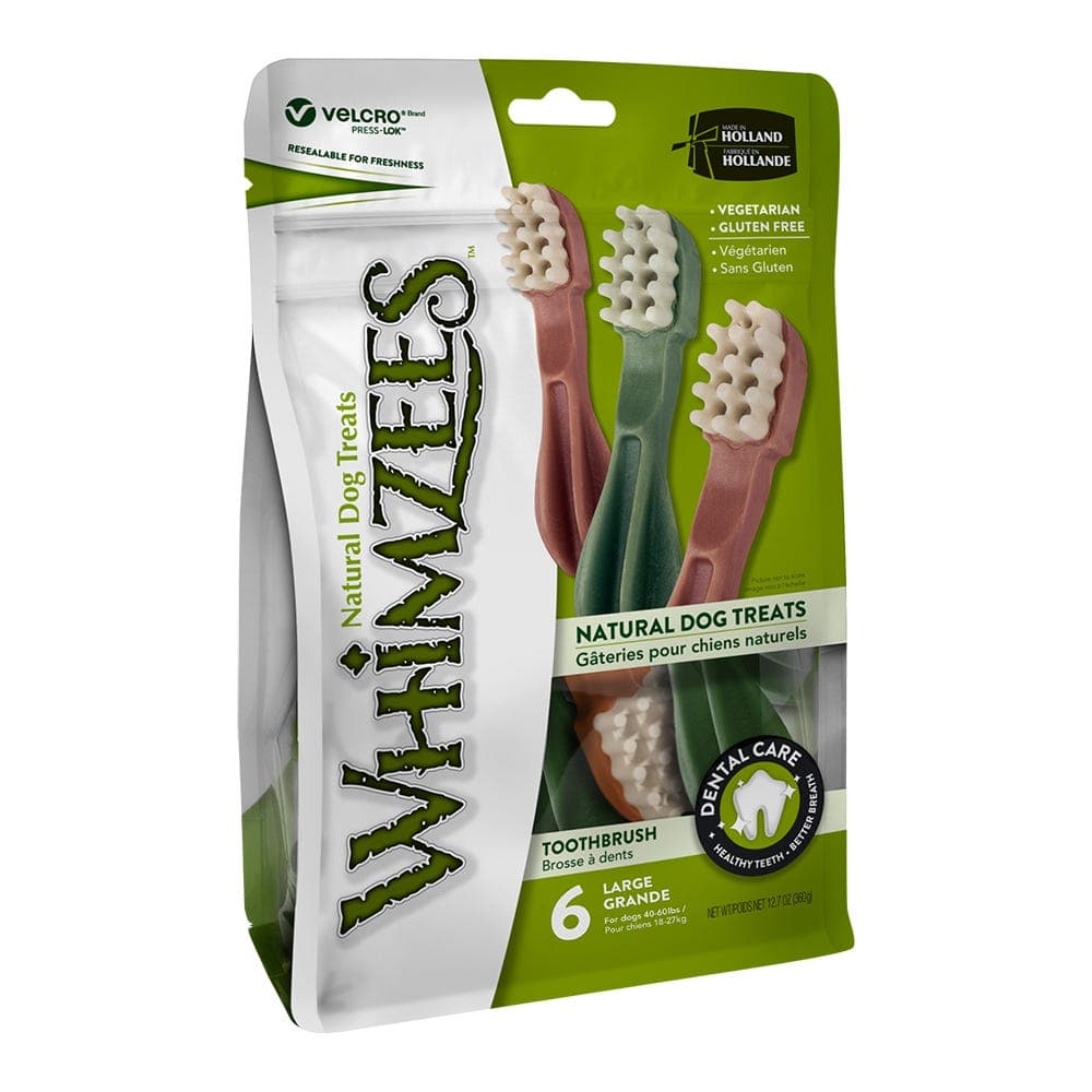 Whimzees Dog Treat Toothbrush Lrg 6pk 360g