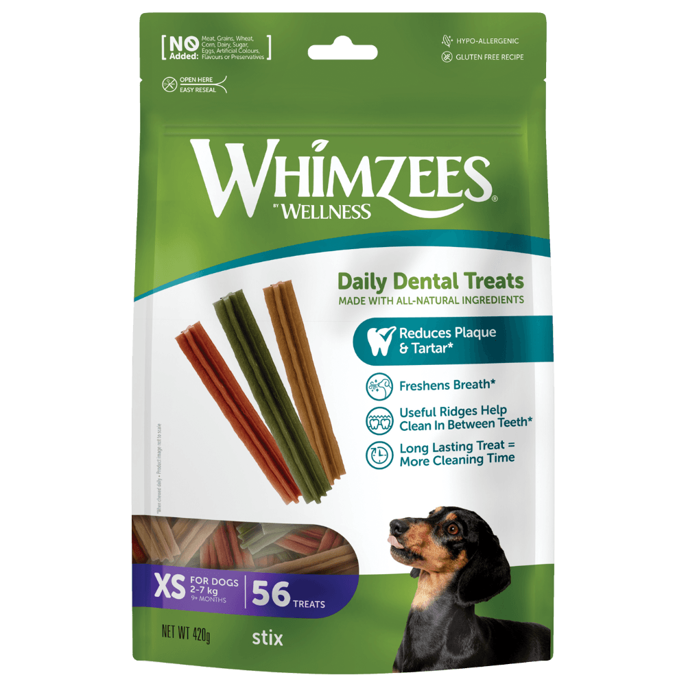 Whimzees Dog Treat Stix XS 56pk 420g